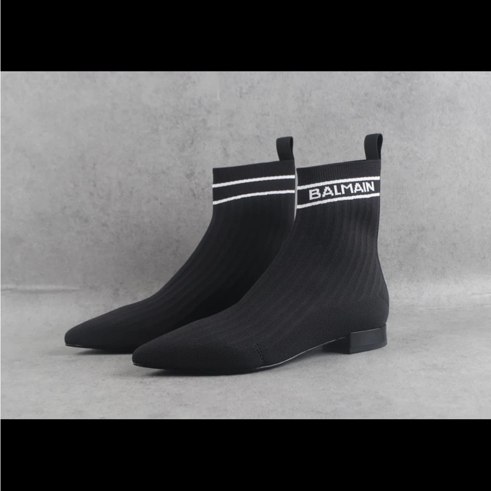 Balmain Black Ankle Boots